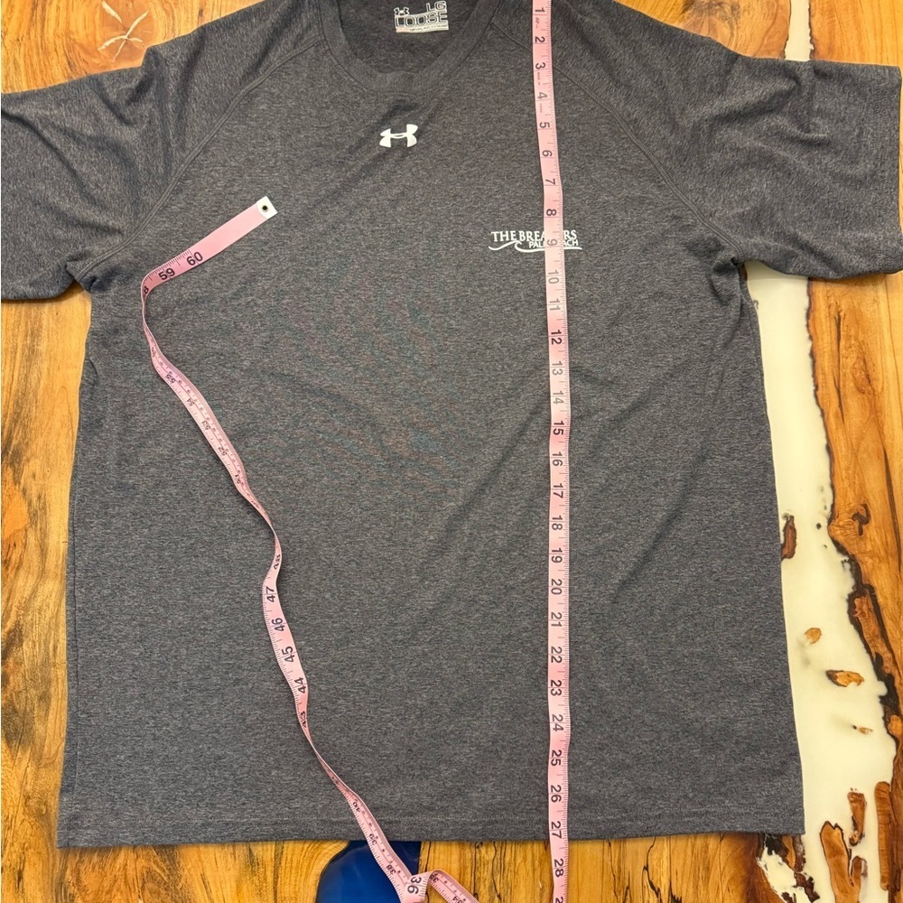 Under Armour HeatGear Gray Tee LG Loose Breakers Palm Beach - Picture 4 of 9